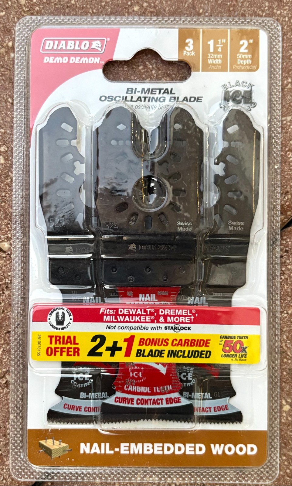 Diablo 3 pack - Bi-metal Oscillating Blade - DOU125BW2PC - NEW
