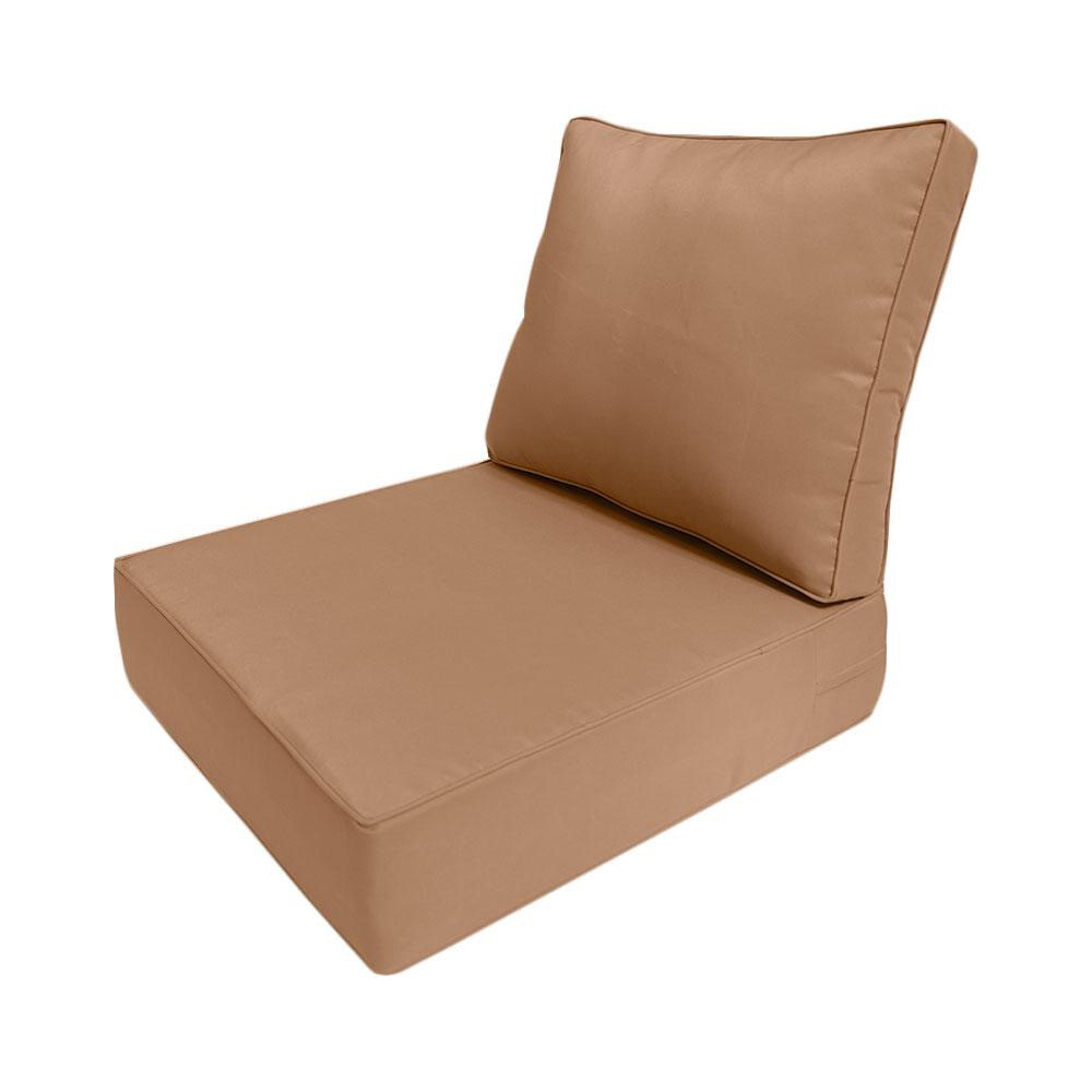 |SLIPCOVER ONLY| Outdoor Same Piped Deep Seat Backrest Pillow Cover Small AD104