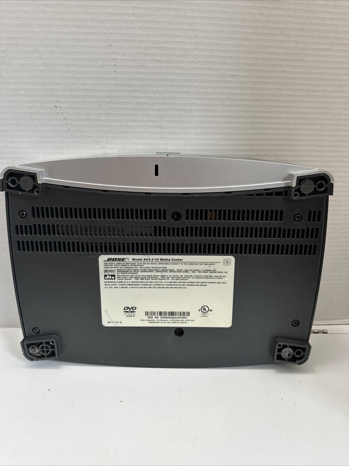 2 Bose Model AV3-2-1II Media Center Main Unit Without Cords