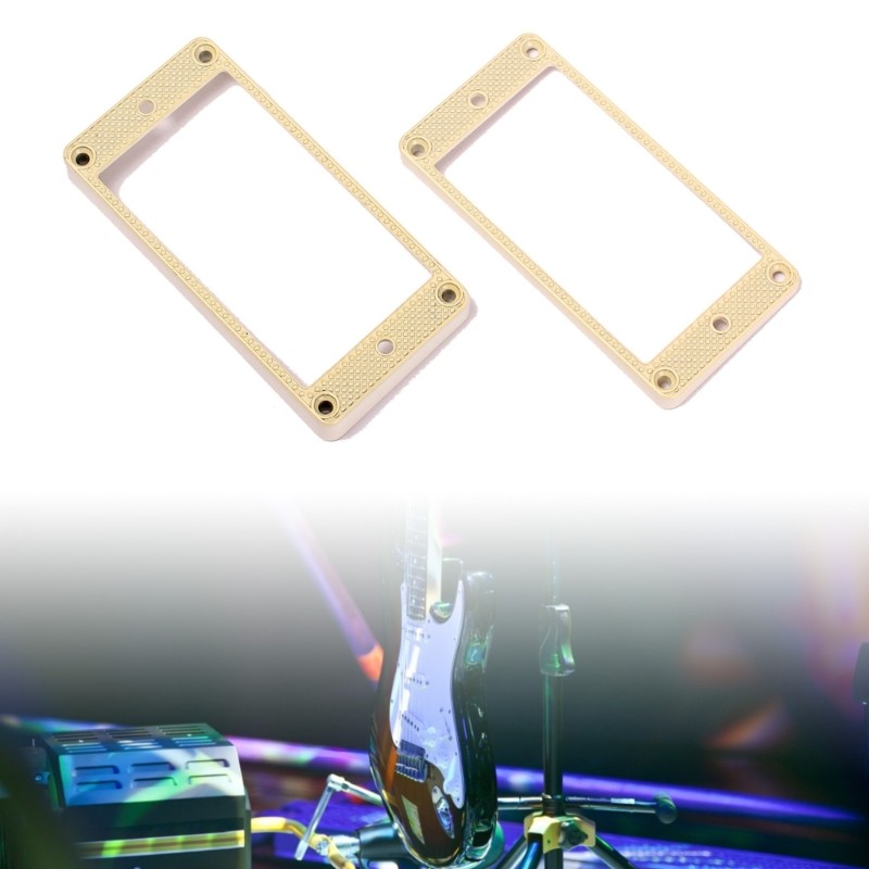 2Pcs Guitar Pickup Ring Mounting Ring & Screws Replacements for Electric Guitars