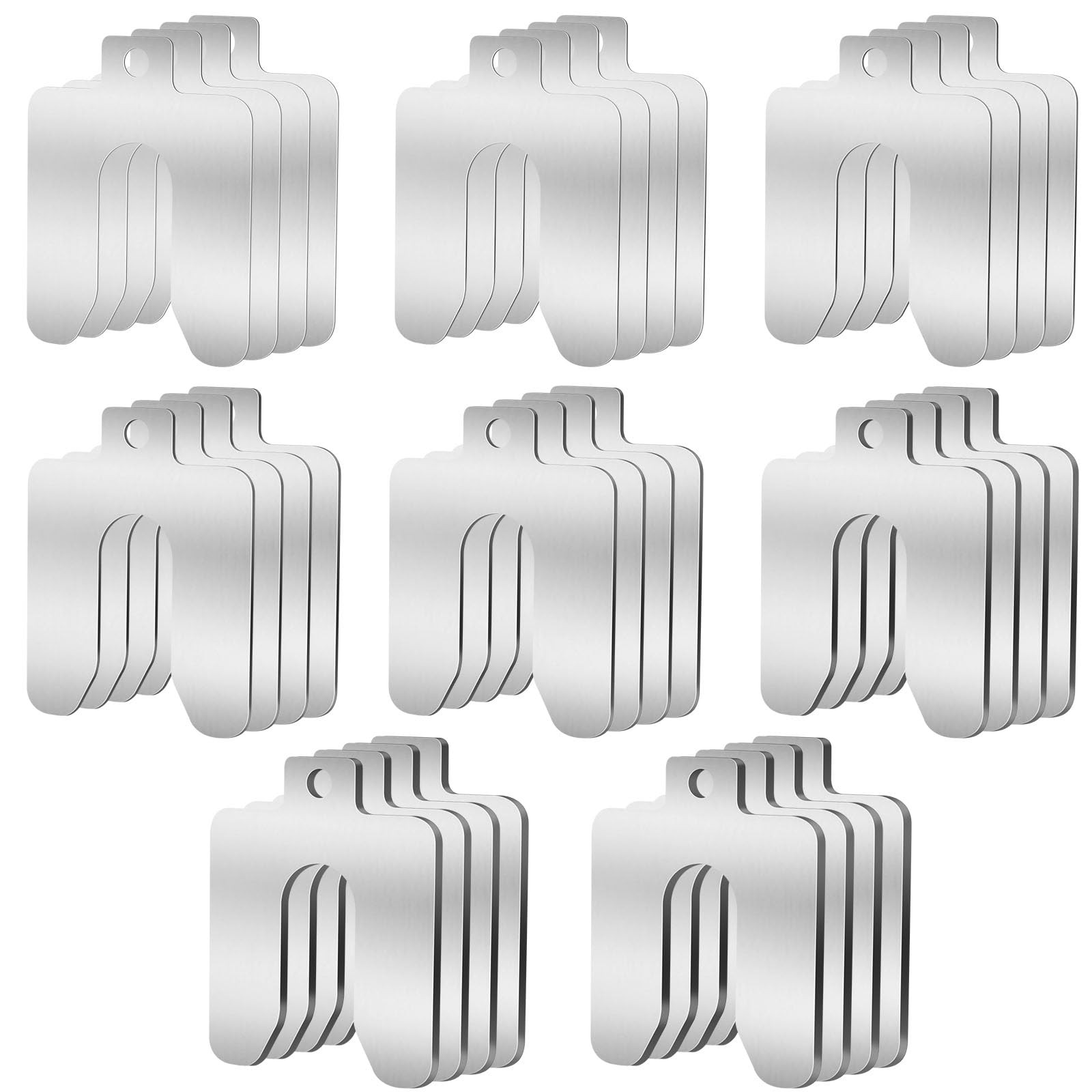 Metal Shims for Leveling, MUZIK 32 Piece Stainless Steel A 2" x 2", Silver