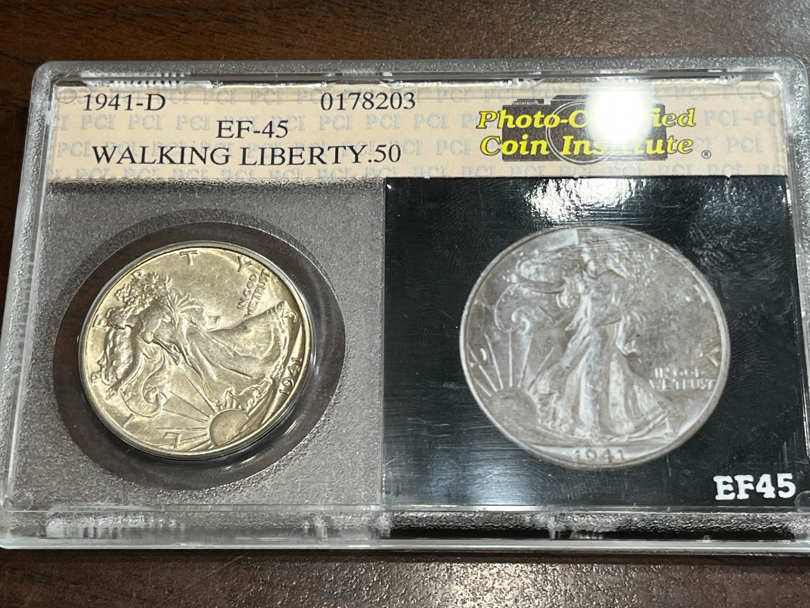 1941-D Walking Liberty Half Dollar PCI Photo Graded
