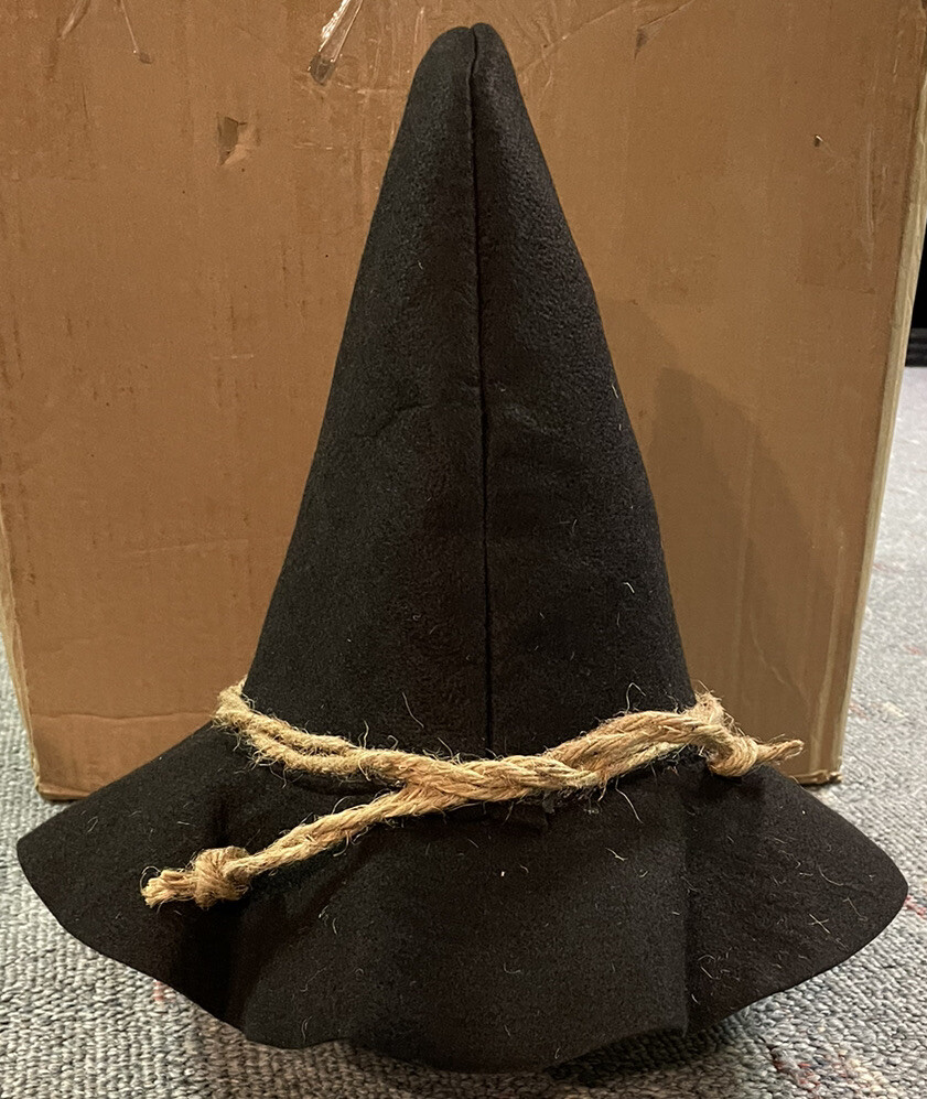 Jacobson Adult Scarecrow Black Hat W/ Rope Band Wizard Of Oz Costume Hillbilly