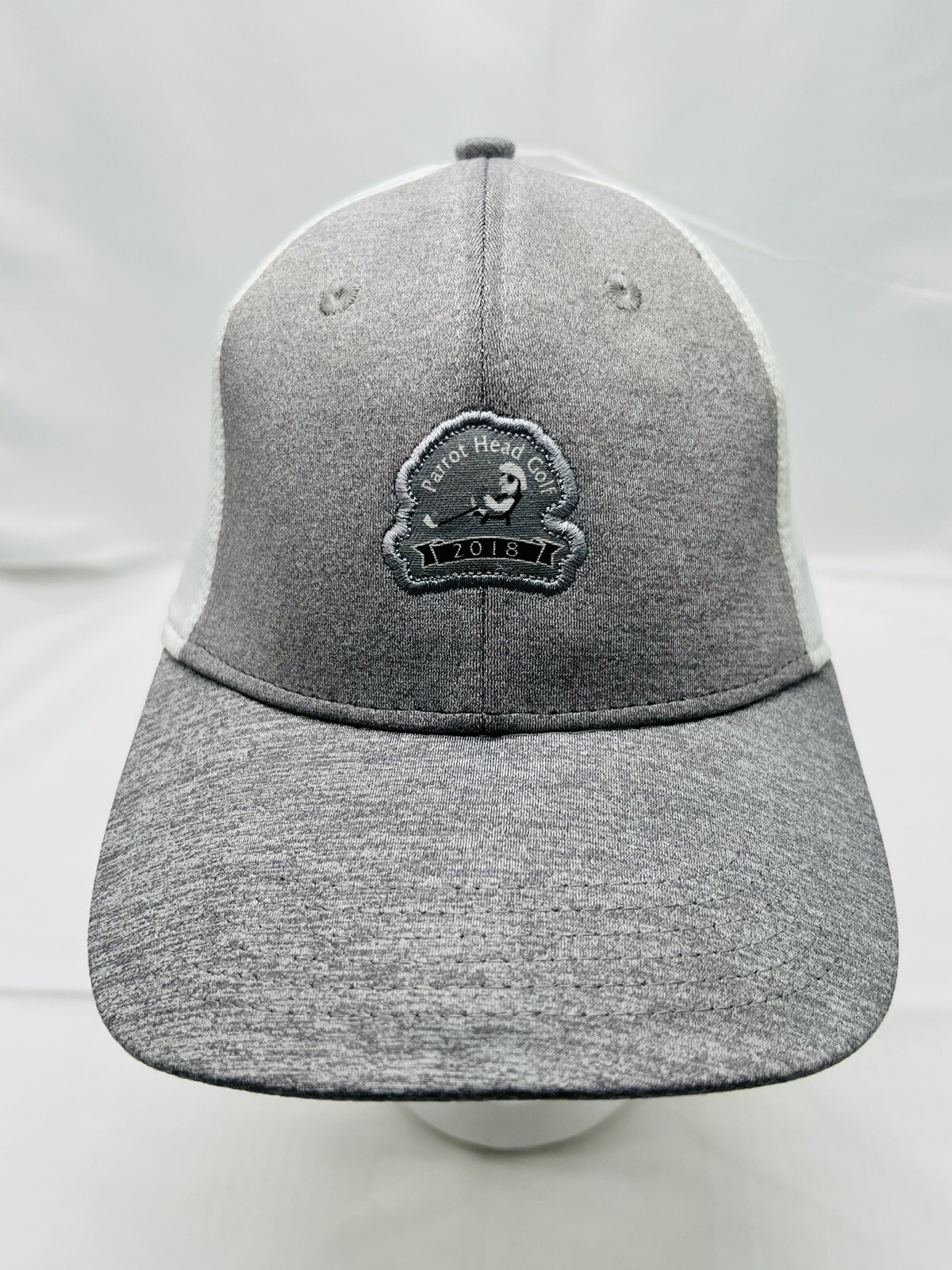 A Head Golf Hat Mid Fit Parrot Head Golf 2018 Grey and White Strap Back Ahead