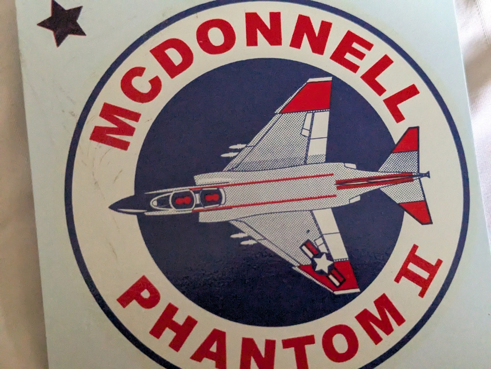 McDonnell Phantom II round water transfer decal 4" long