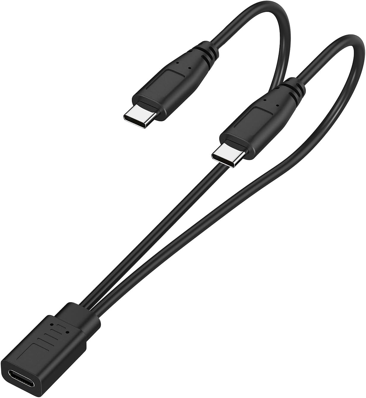 2-in-1 USB C Splitter Charge Cable, USB-C Female to 2 Type-C Male 1 in 2 Out Cha