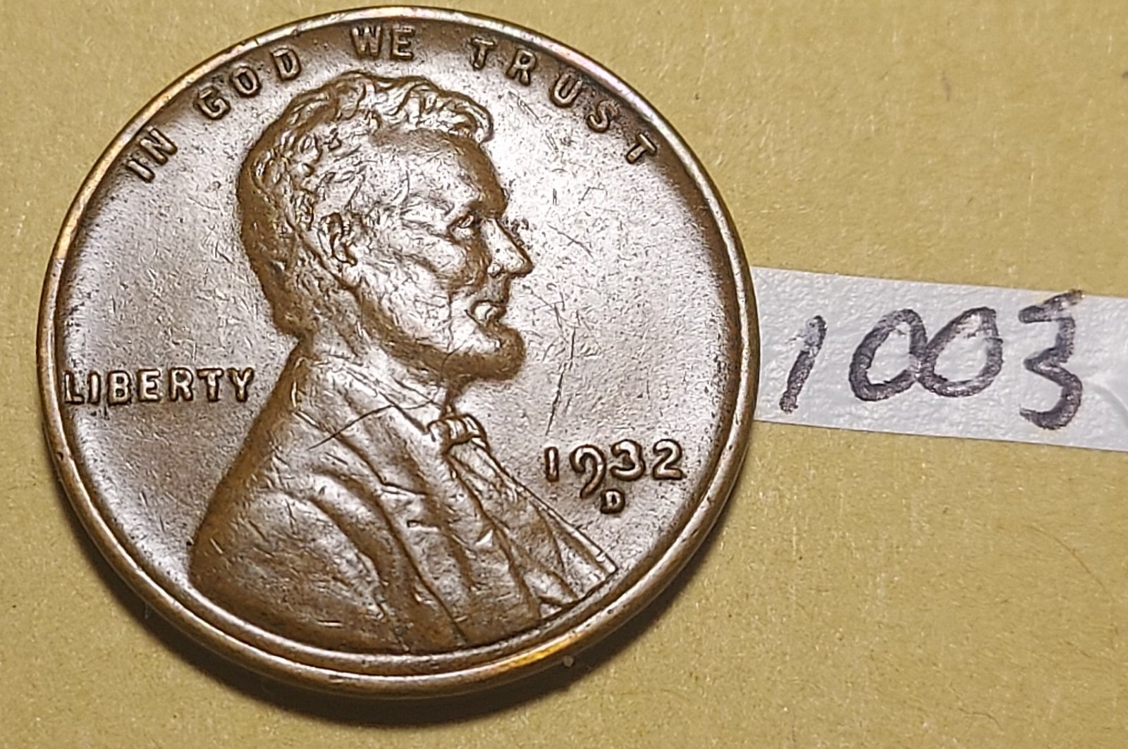 1932-D Lincoln Wheat Cent EXTREMELY FINE #1003