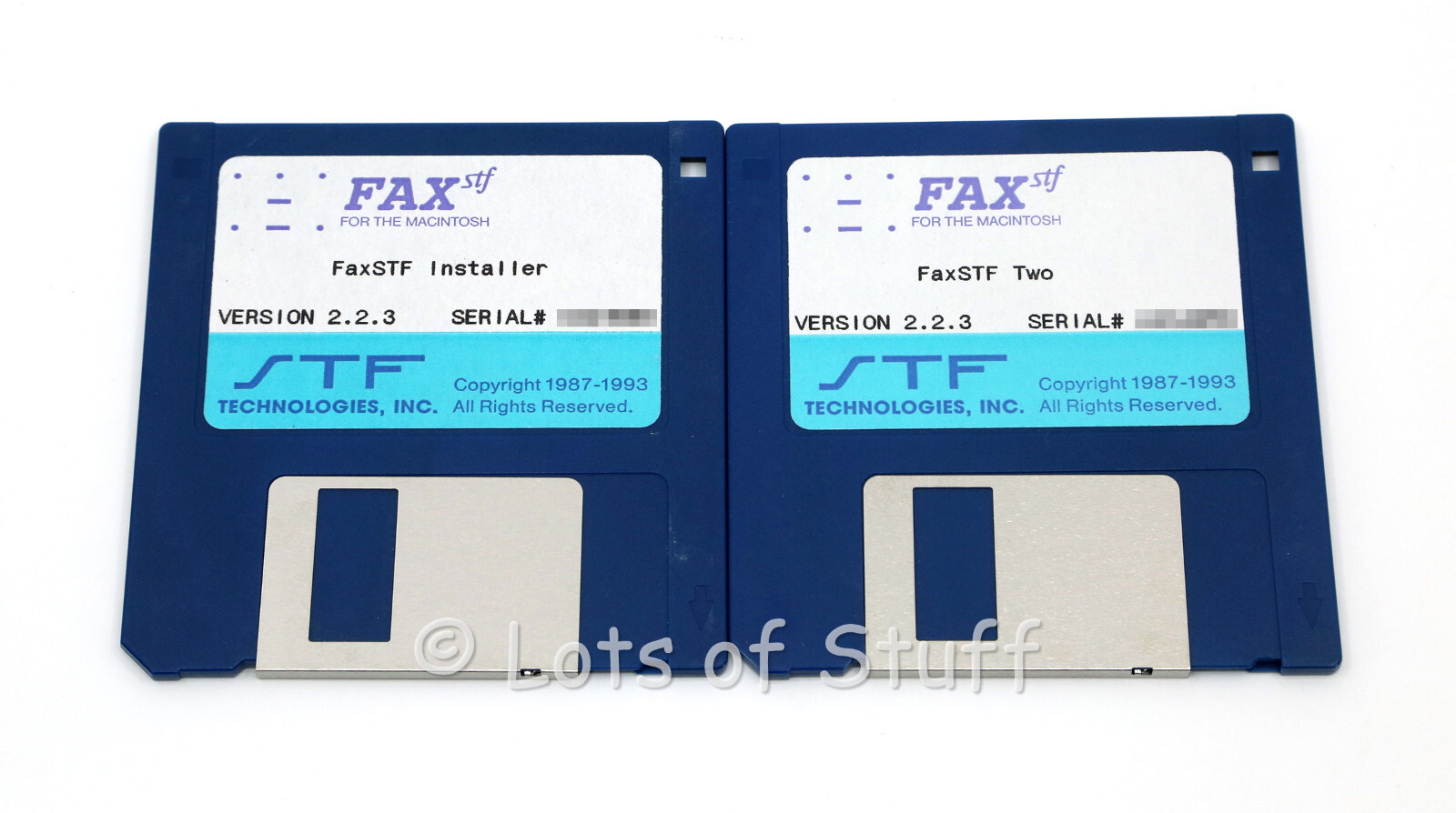FAX STF 2.2.3 Software For Mac On 3.5 - Inch Floppy Disks Vintage w/SN