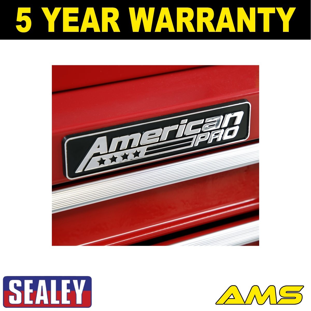 Sealey American PRO� Mid-Box Tool Chest 3 Drawer Red AP223