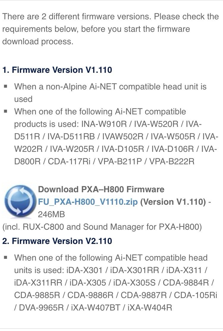 Alpine PXA-H800 System Integration Audio Processor;