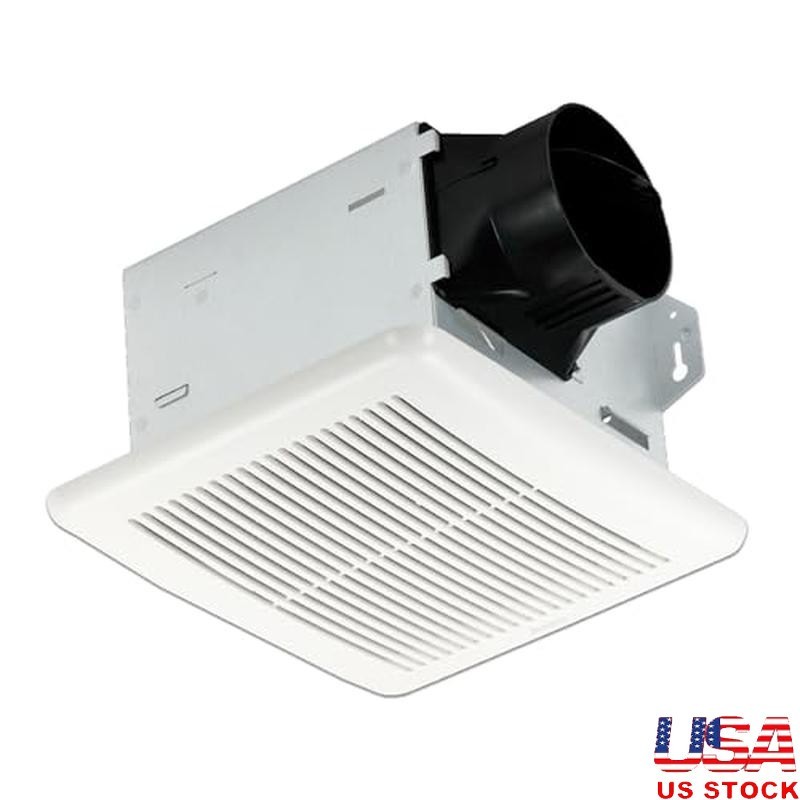 80 CFM Bathroom Fan Exhaust W/ Humidity Sensor Energy Efficient Wall Mount Quiet
