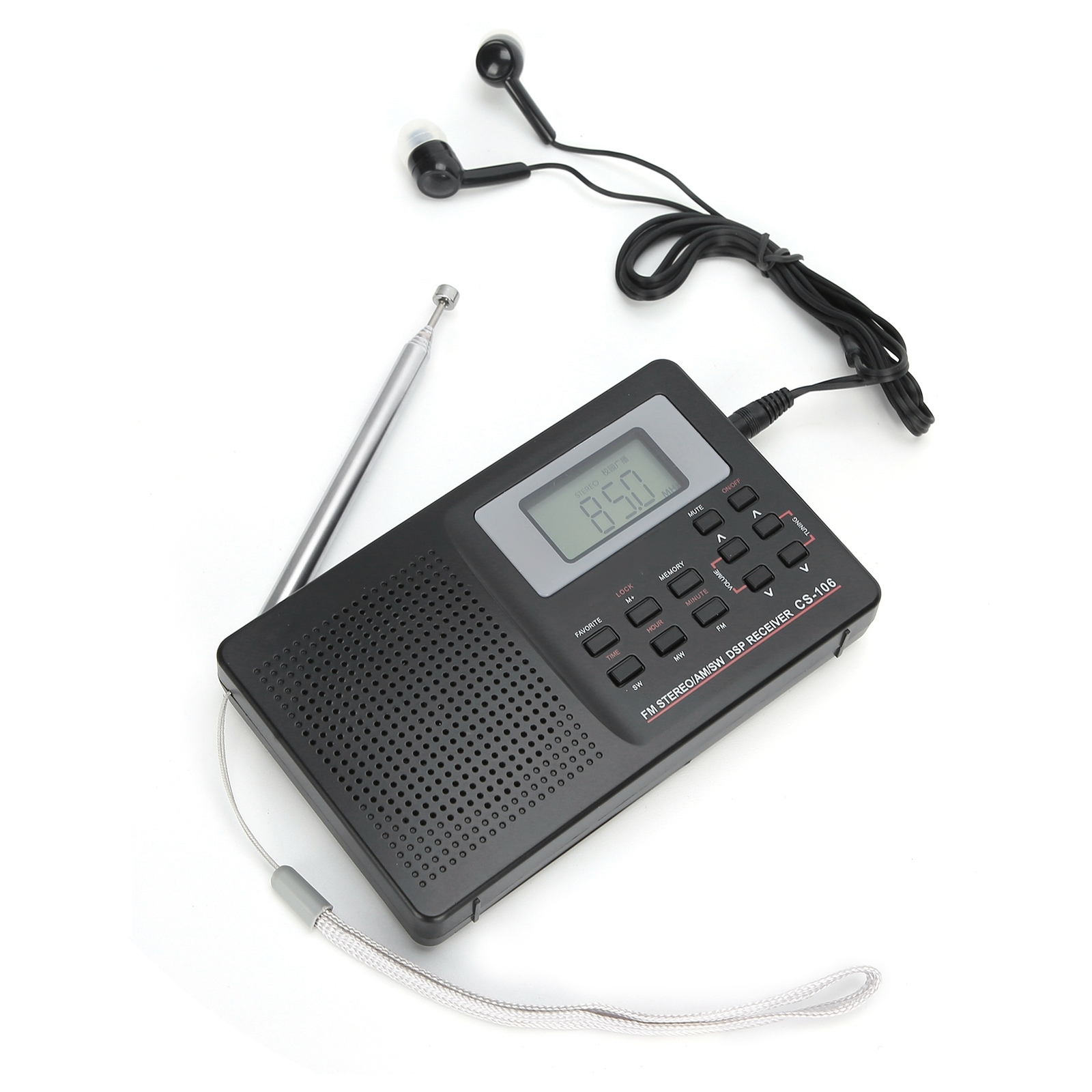 CS106 Portable Radio Mini FM/AM/SW/MW/LW/TV Full Band Receiver Radio Worldwide