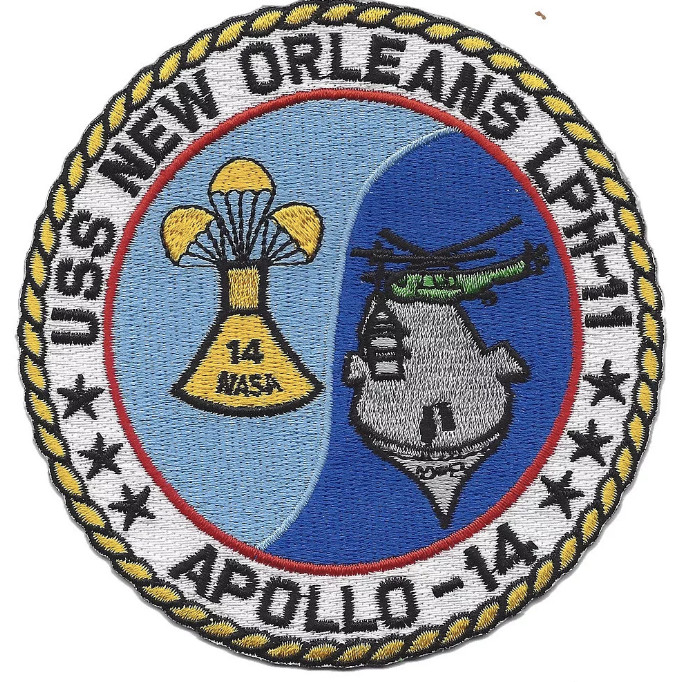4.25" NAVY USS LPH-11 NEW ORLEANS APOLLO-14 EMBROIDERED PATCH