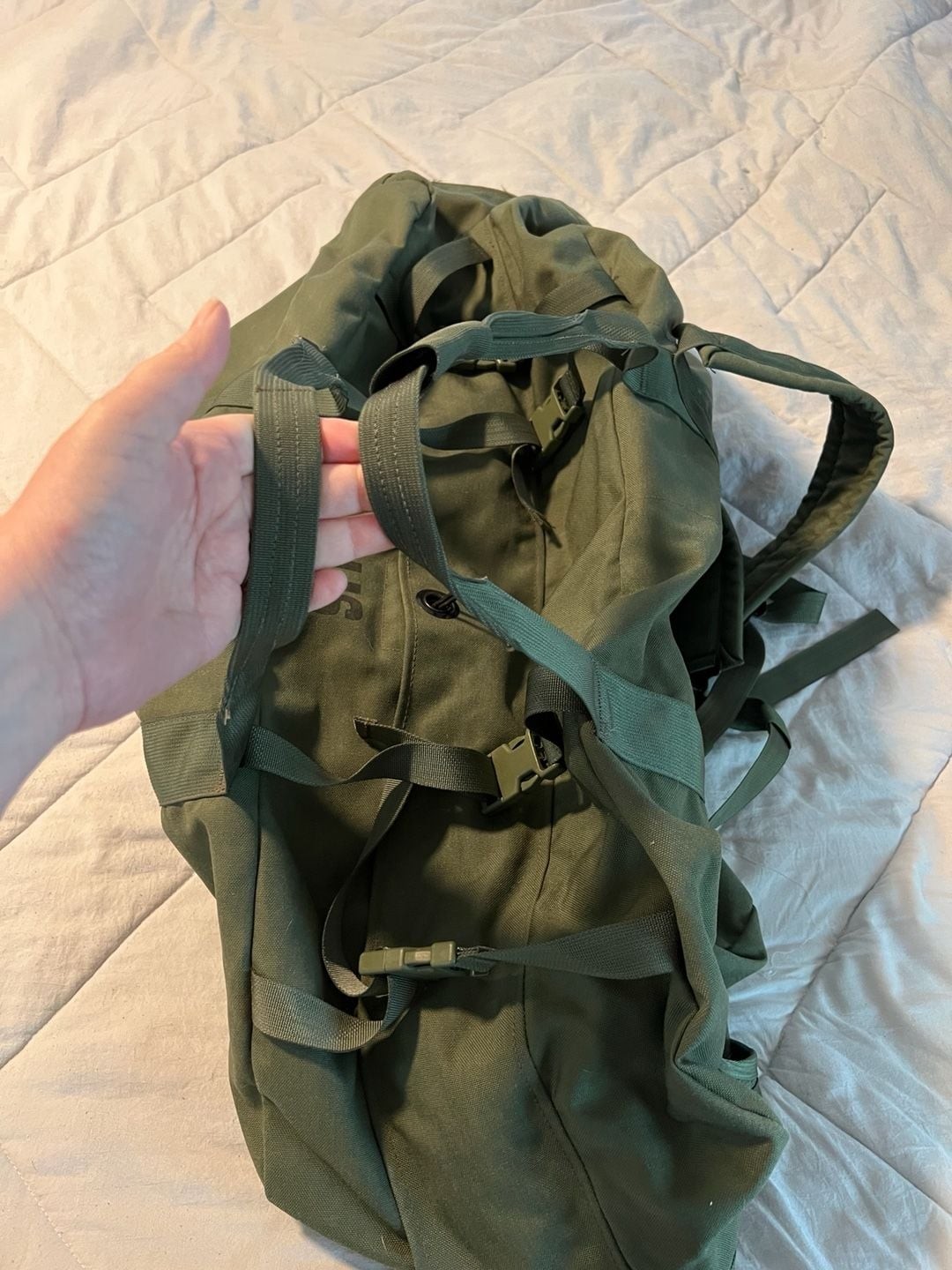 US Military Surplus Improved Duffel Bag Olive Drab Green Large Deployment Bag