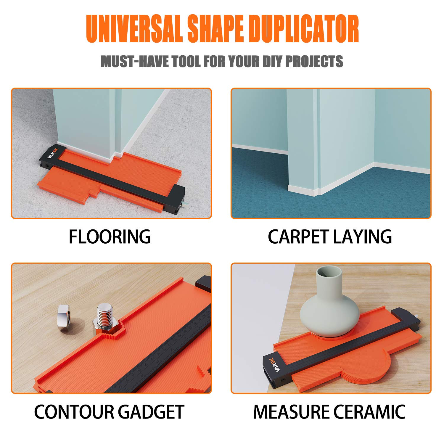 Contour Gauge Profile Tool with Light 5+10 Inch - Super Duplicator Shape