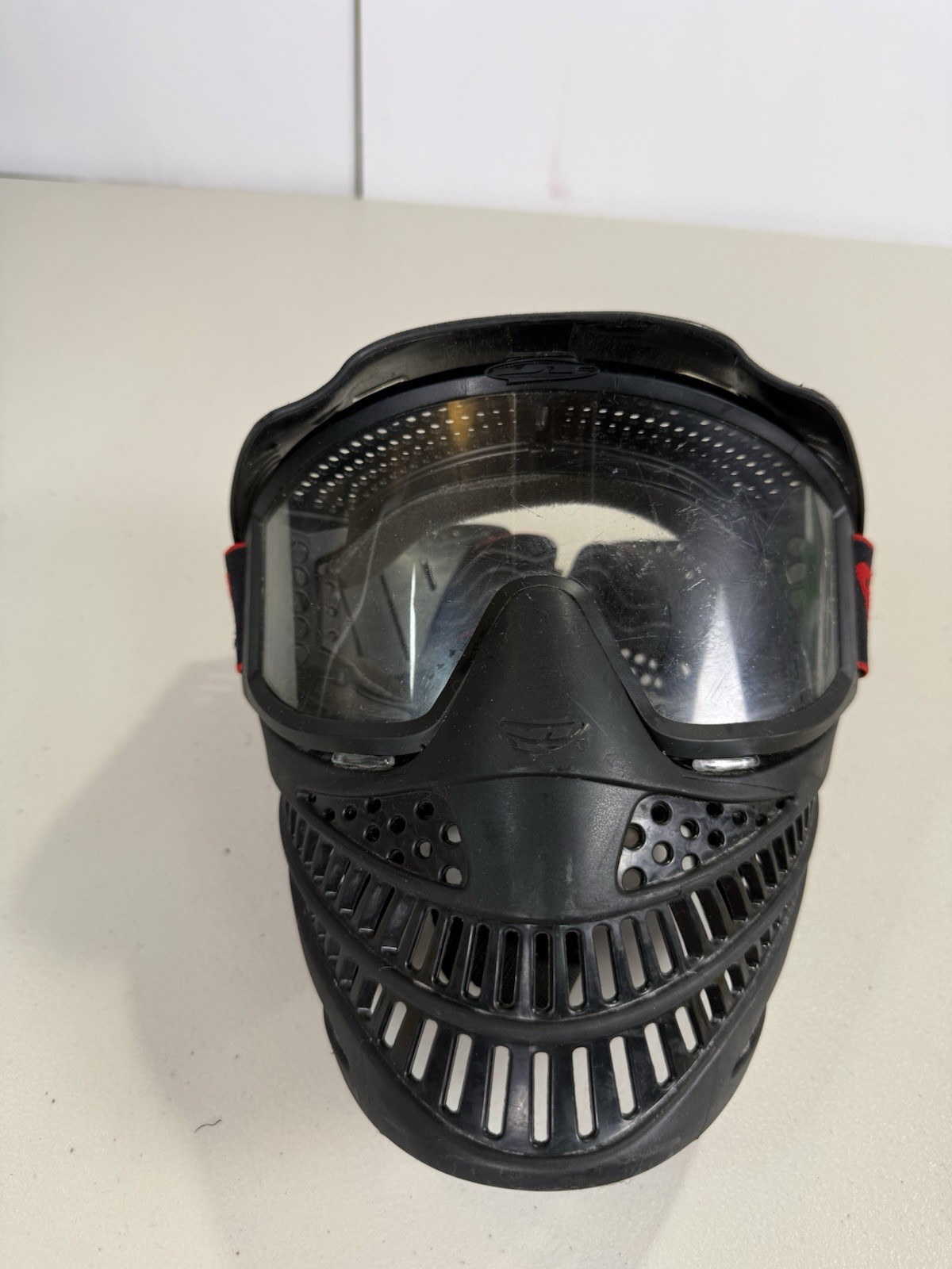 JT Paintball Face Mask Goggle Visor - Black And Red