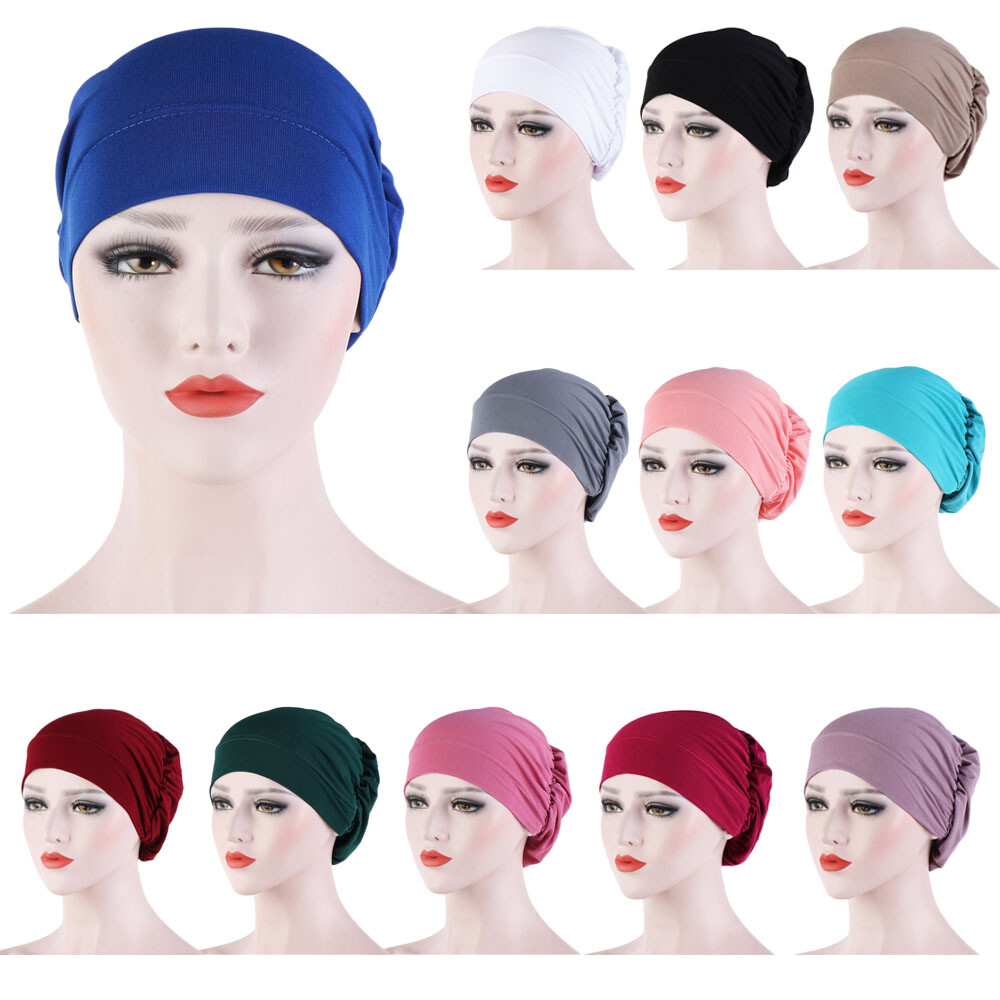 Muslim Hijab Turban Women Chemo Cap Stretch Hair Loss Bonnet Head Wrap Scarf Hat