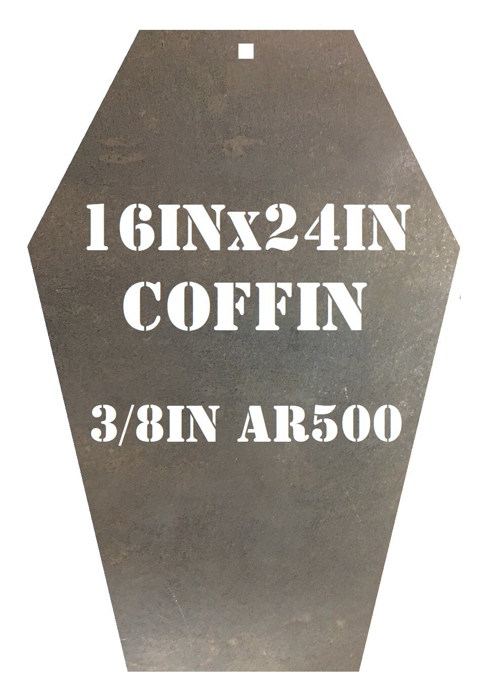 16" x 24" x 3/8" AR500 Cowboy Action Coffin Silhouette Steel Shooting Target