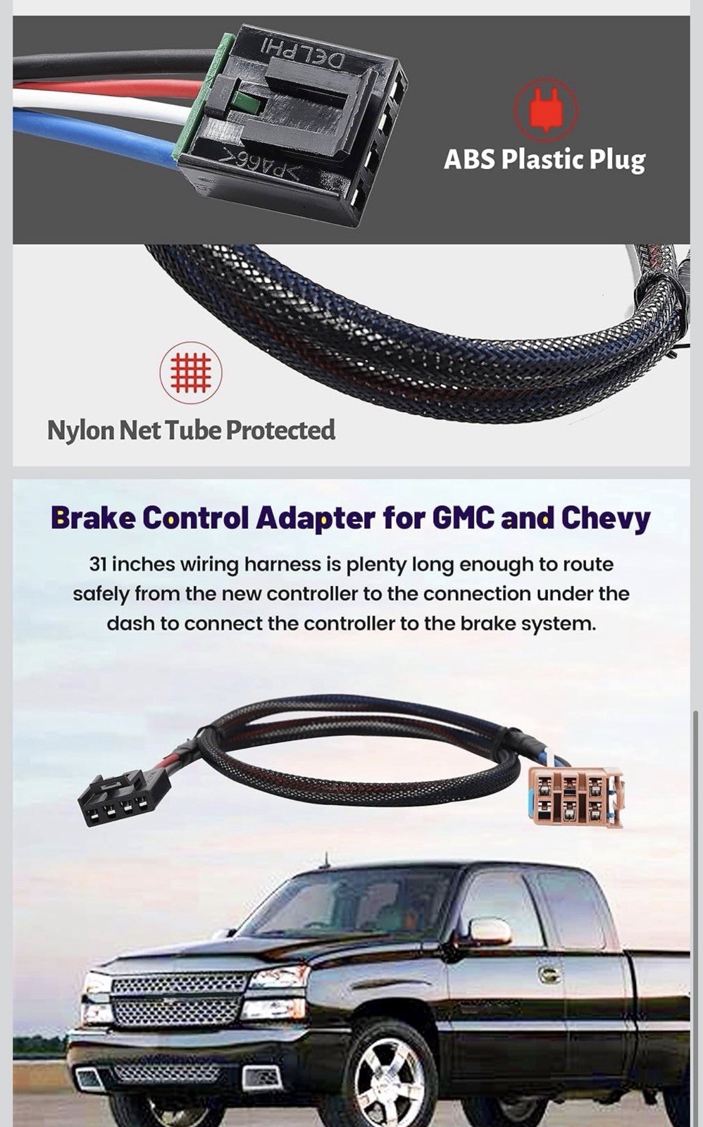 Brake Controller Adapter 3015-P for 2003-2006 Chevy