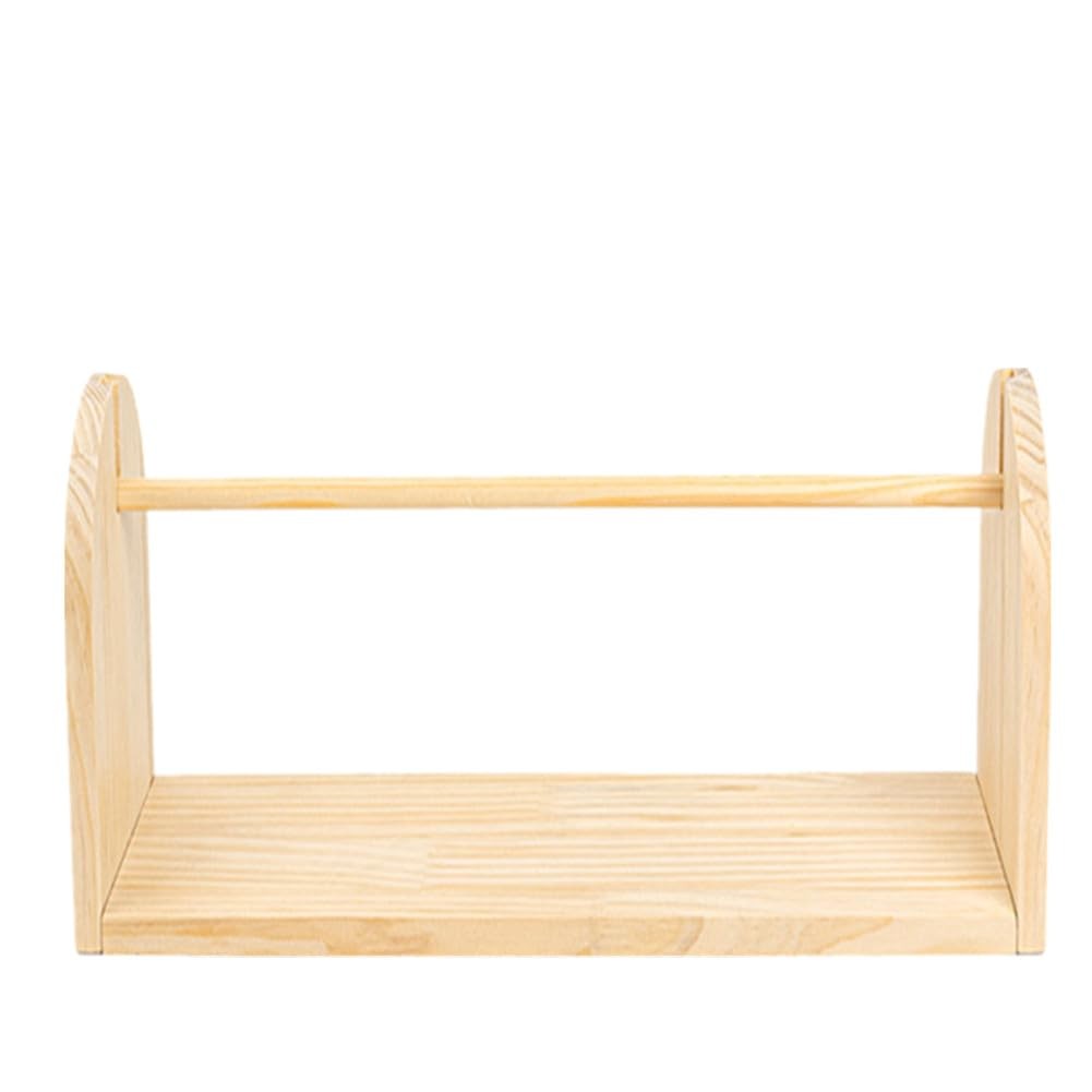 QRZLP Spools Thread Rack, Wooden Ribbon Storage Rack Sewing Yarn Roll C