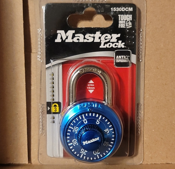Master Lock Locker Lock, Combination Lock for Gym and School Locker, Blue 1530