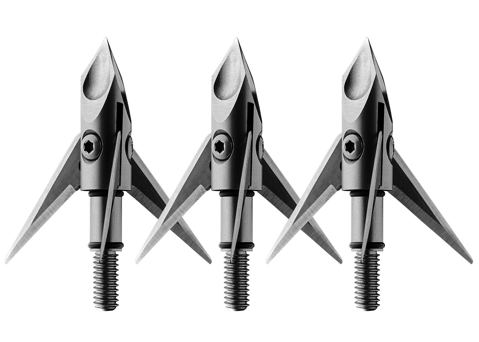 Ramcat Crossbow Hydroshock-X Pivoting Broadheads – 100 Grain, 3PK, Silver