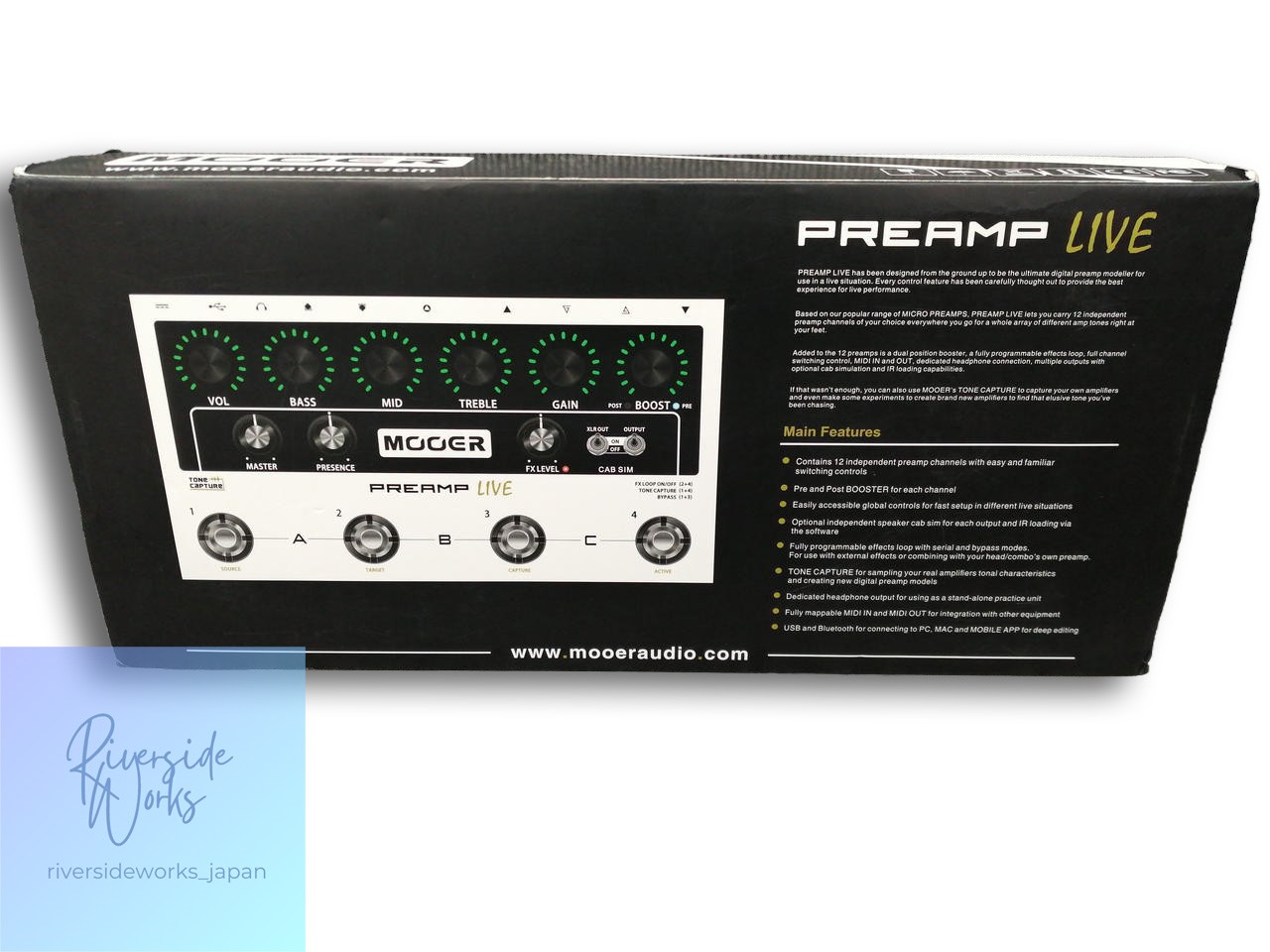 MOOER PREAMP LIVE Guitar Preamp Effects Pedal - Compact Design JP