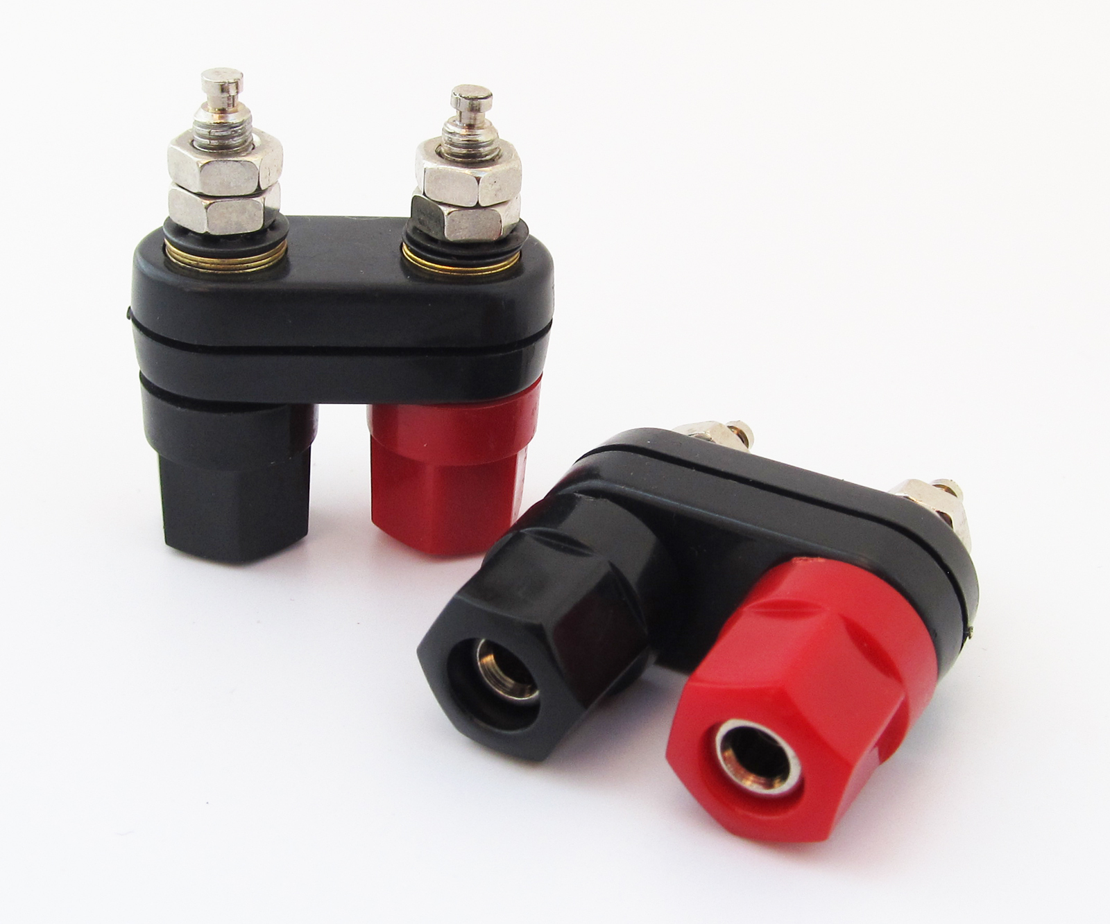 10pcs Nickel Plated 2-way Dual Binding Post Audio Amplifier Terminal Banana Jack