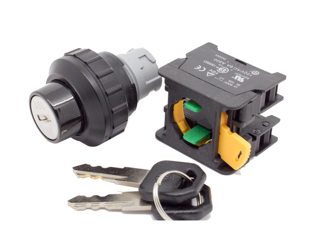 KS-302 ATI 30mm KEY Selector Switch Maintained 1NC 1NO 2 Positions