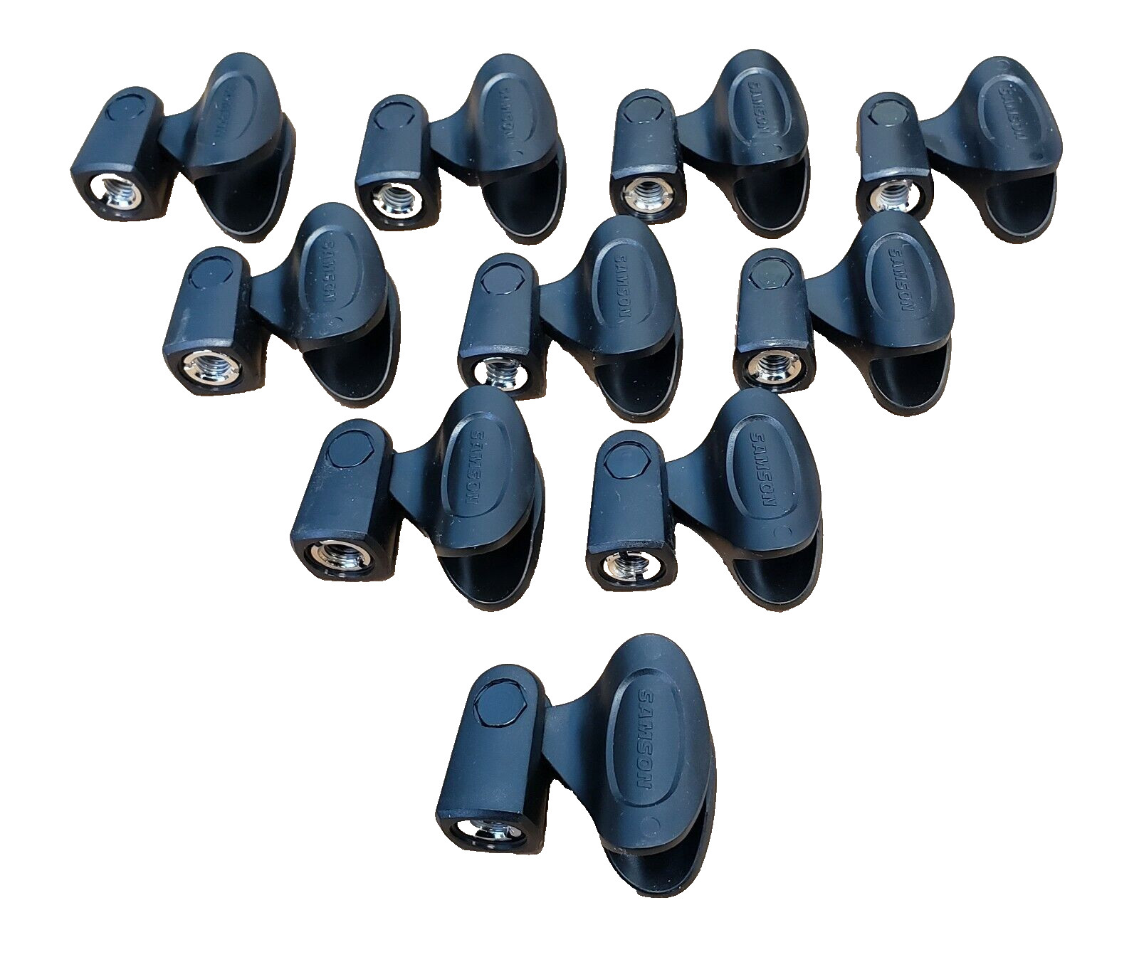 Samson 10pcs Bulk Pack Microphone Holder Mic Clip w/Thread Adapter MC1