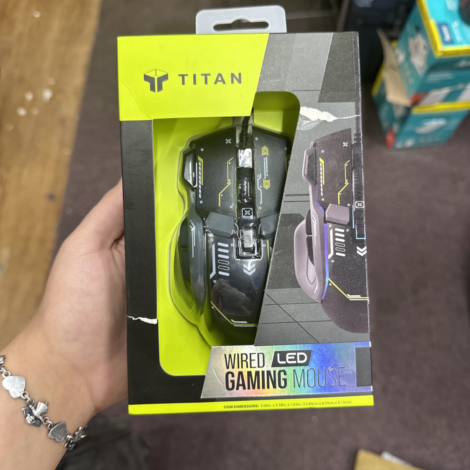 TITAN Wired LED Gaming Mouse w/4 Adjustable DPI Modes #GA-0536