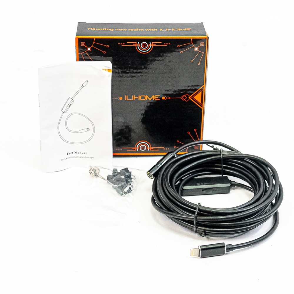 iPhone iOS Endoscope Borescope Camera 8mm 720P Waterproof LED Inspection Tool