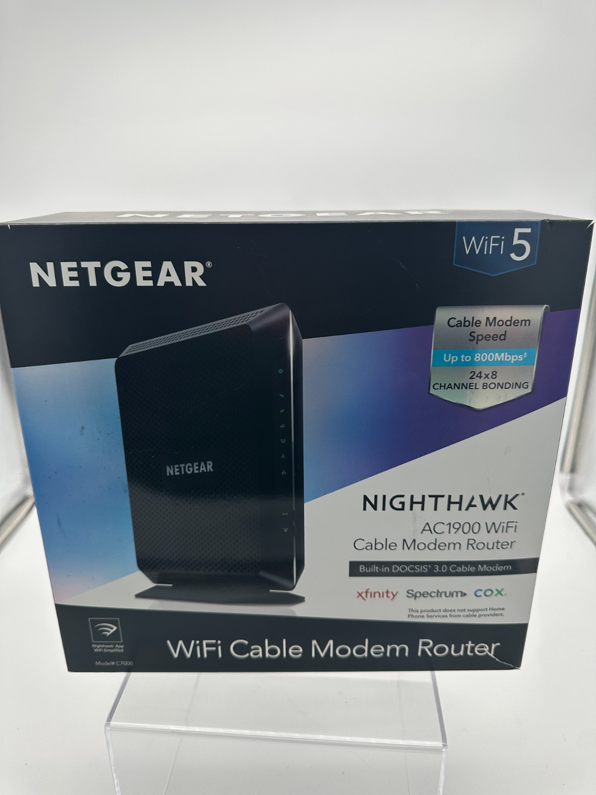 NETGEAR Nighthawk Dual Band AC1900 Cable Modem Router - Black model c7000v2