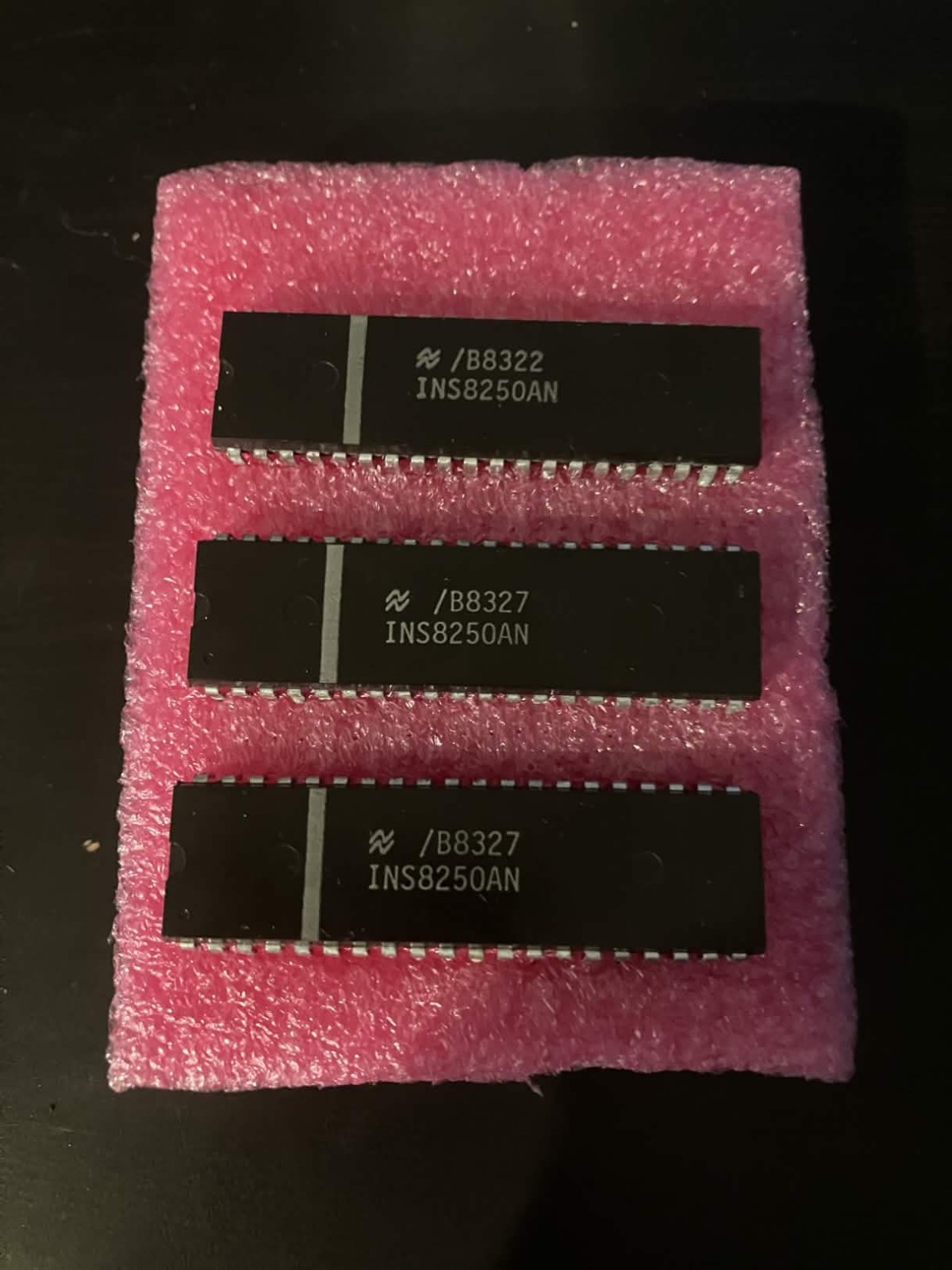 Set of 3 - INS8250AN NSC - corrosion on legs - Untested