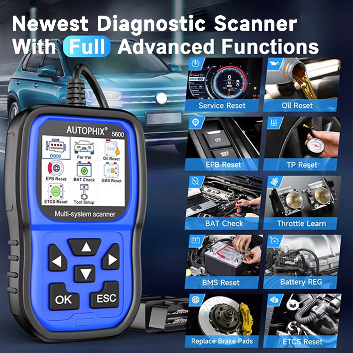 AUTOPHIX 5600 for VAG OBD2 Scanner Code Reader All System Diagnostic Tool EPB