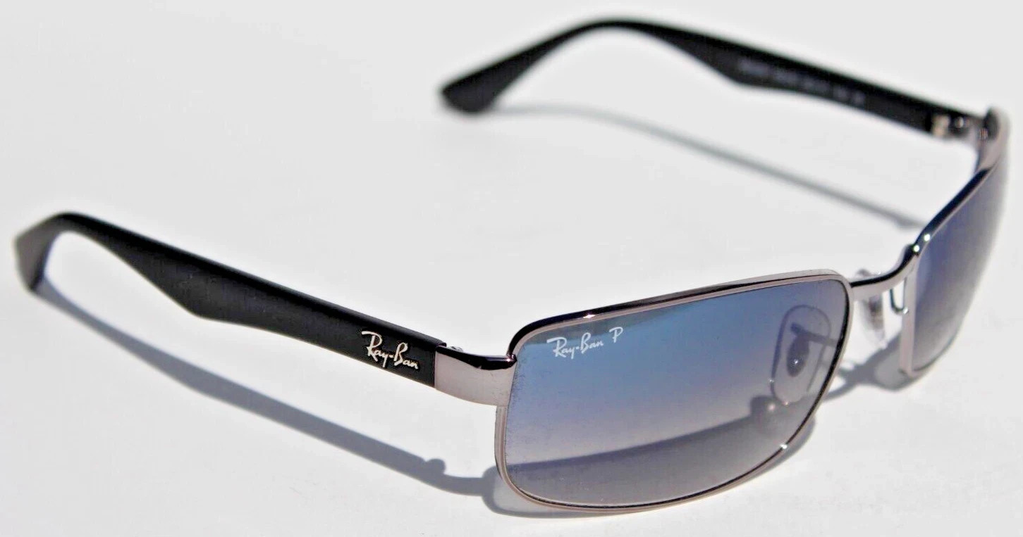 Ray-Ban RB3478 POLARIZED Sunglasses Silver/Blue Gradient 004/78 NEW