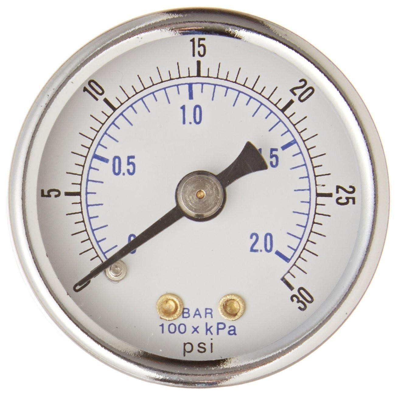 PIC Gauges 102D-158C Center Back Mount Dry Pressure Gauge w/ Black Steel...
