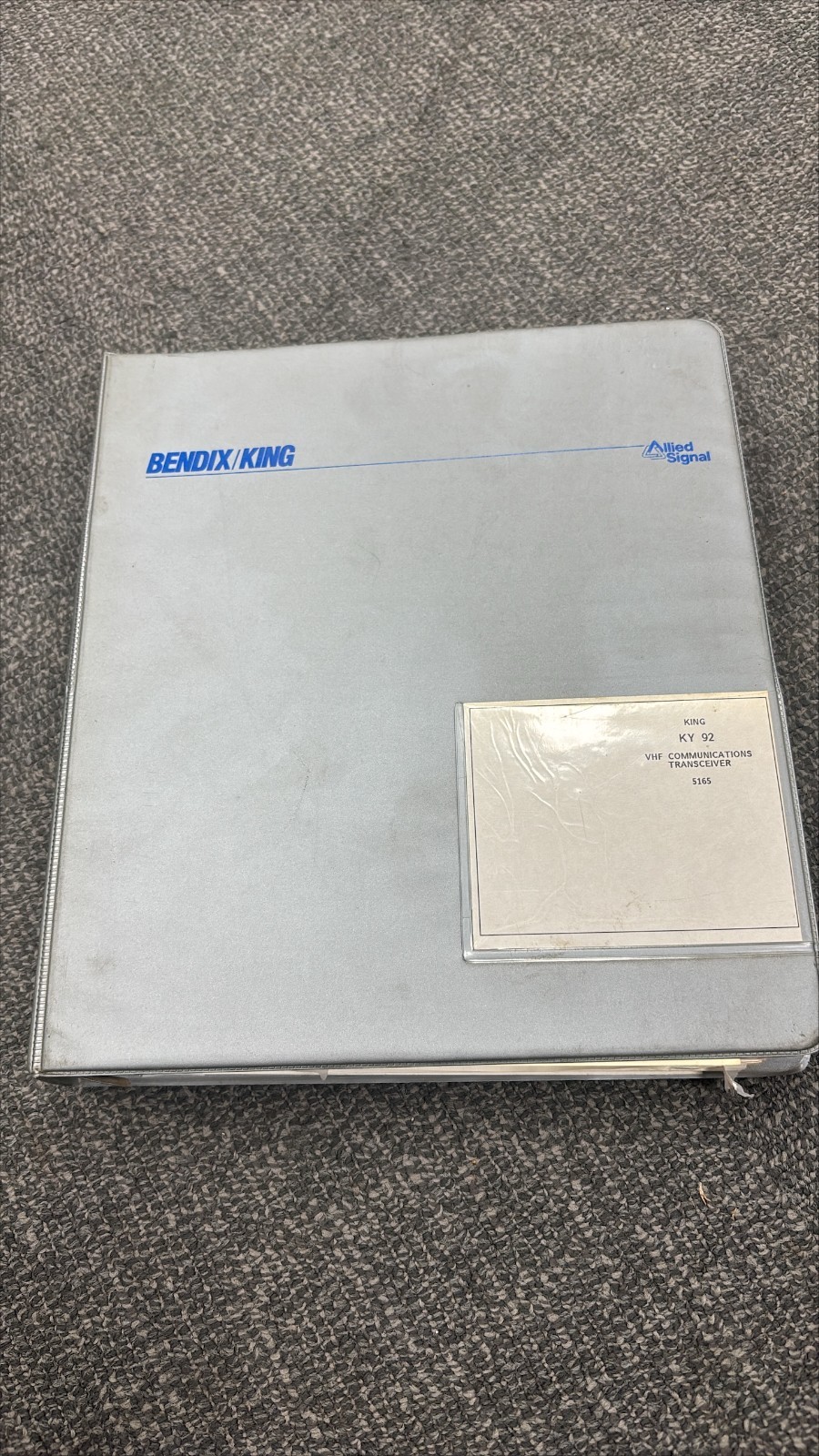 Bendix/King KY 92 VHF Comm 5165 Manual