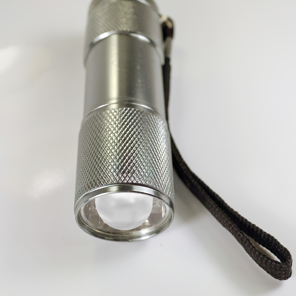 2Pcs Small LED Flashlight Bulbs Replacement Durable Metal Glass Silver Color