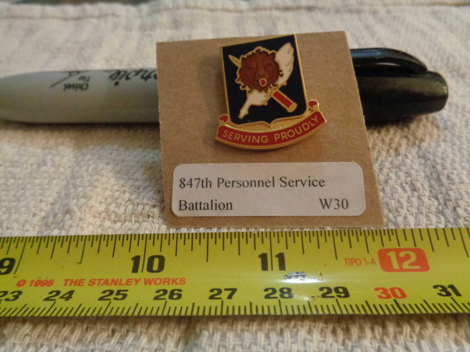 847th Personnel Service Battalion W30 Unit Crest, DI, DUI (DRAW#7)