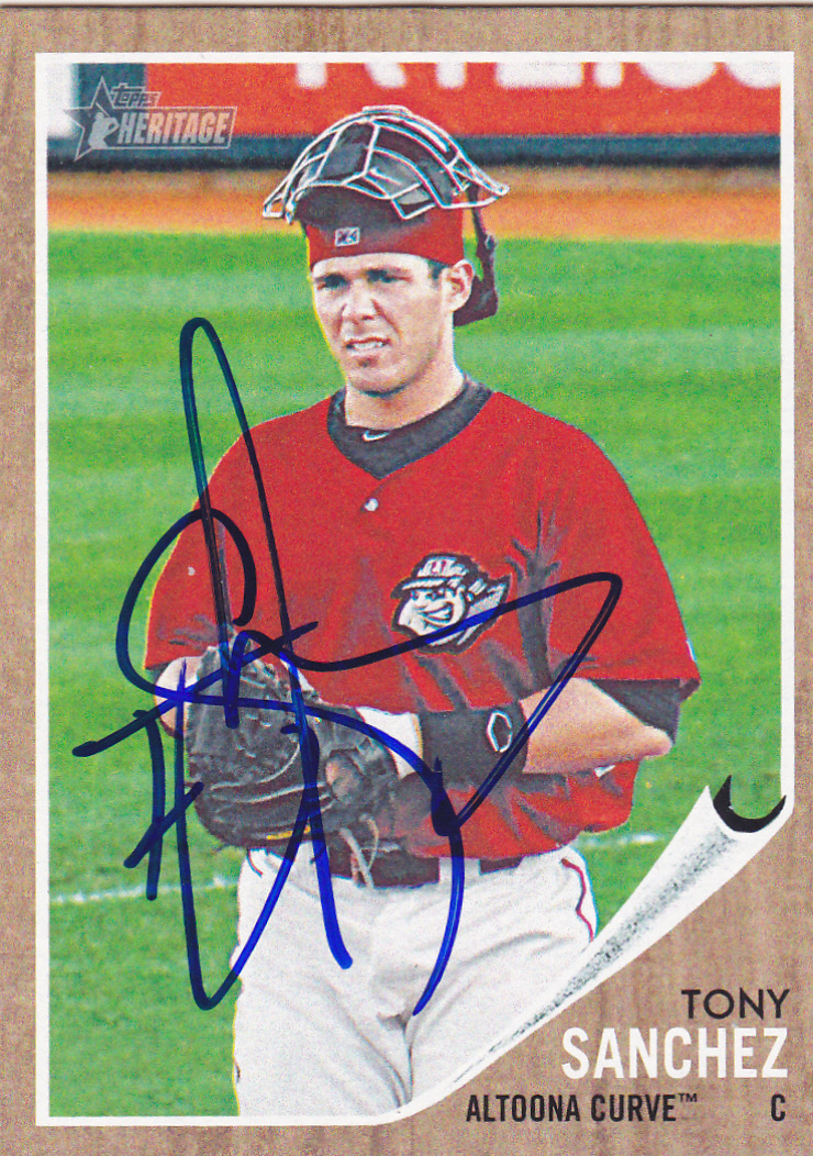 TONY SANCHEZ ALTOONA CURVE SIGNED MINOR CARD PITTSBURGH PIRATES ATLANTA BRAVES