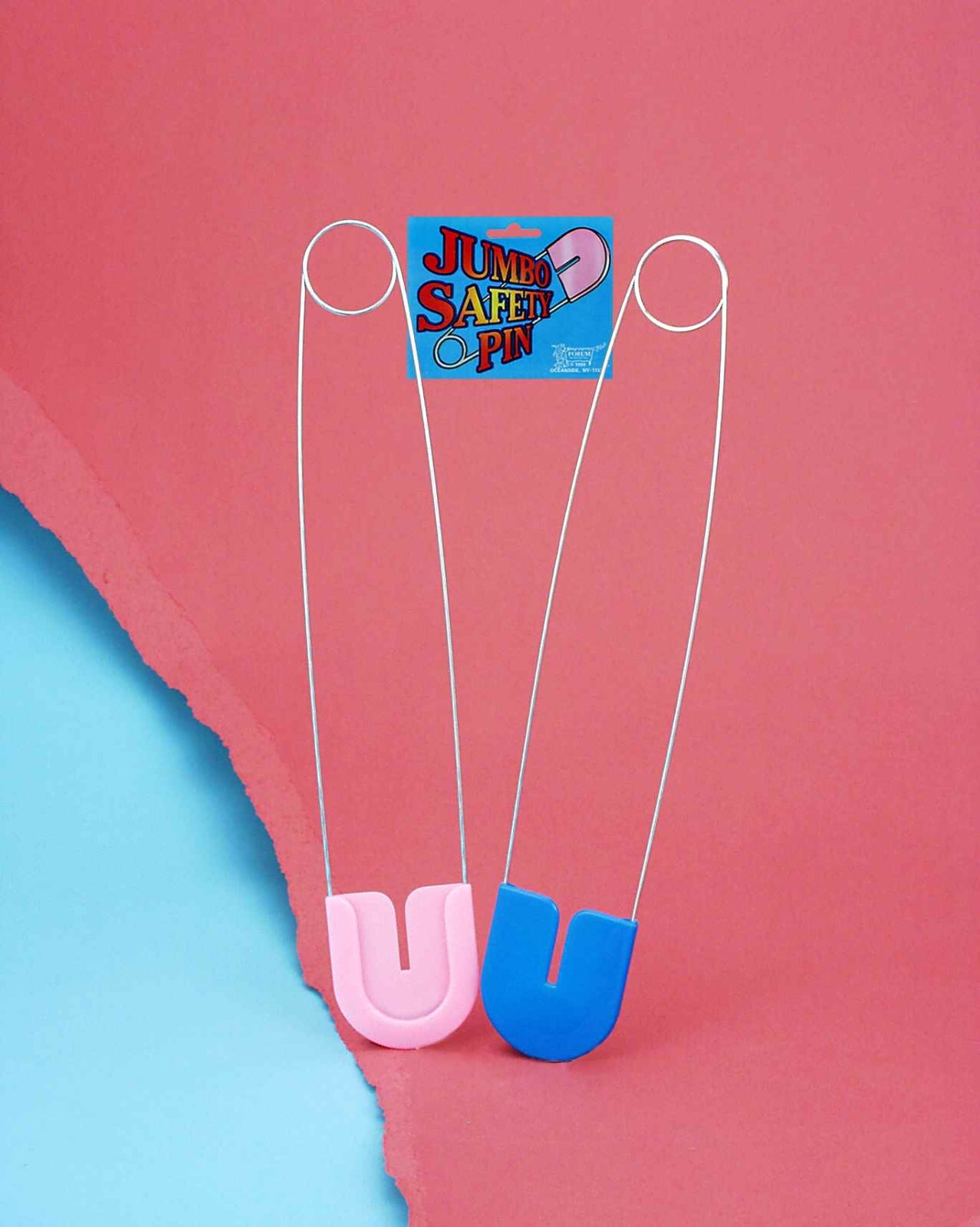 Jumbo Plastic Accessory Pink or Blue Adult Diaper Pin Safety Pins Baby Shower