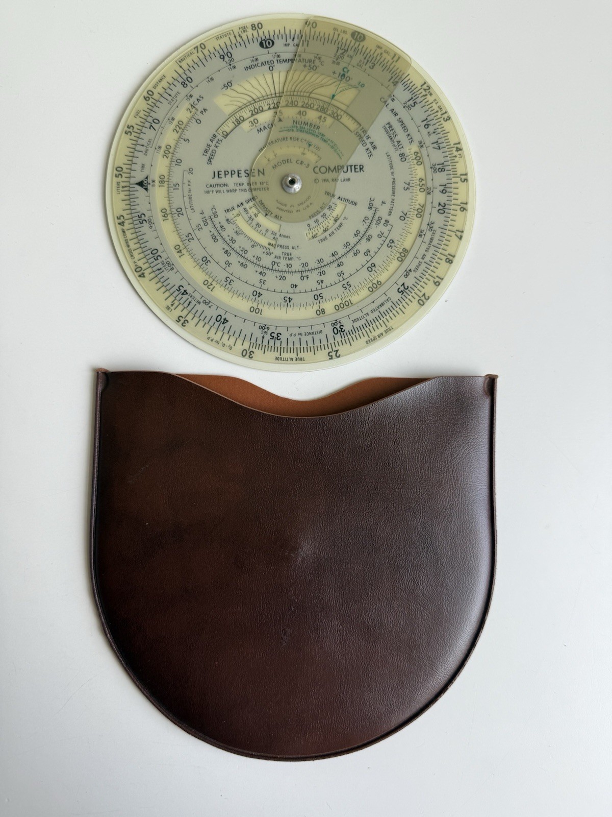 1955 Jeppesen CR-3 Aviation Circular Computer 6" And Pouch NICE