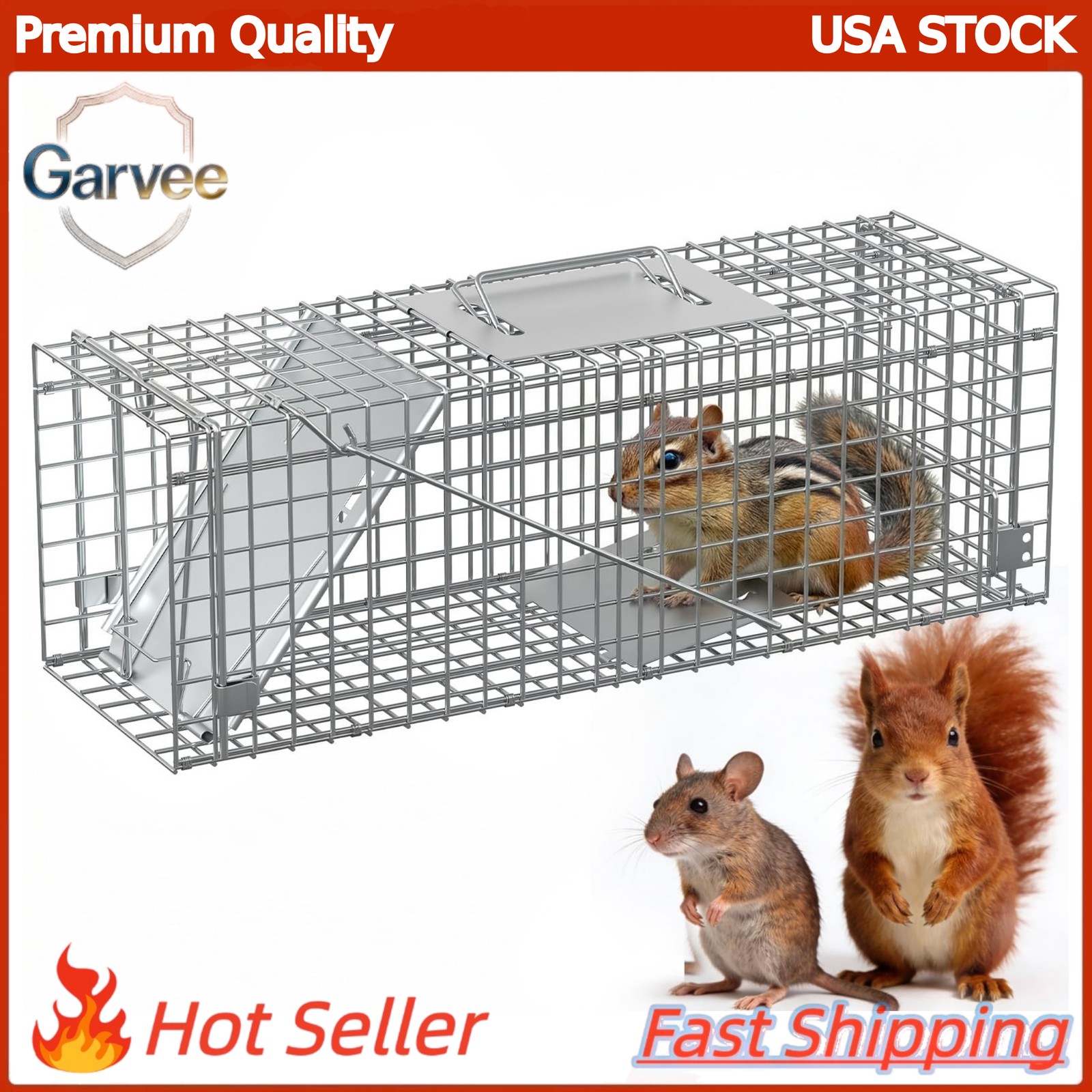 24-42 Inch Extra Large Live Animal Trap Cage Rabbit Raccoon Cat