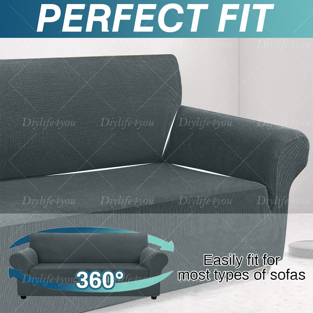 PREMIUM Elastic STRETCH SOFA COVERS Slipcover Protector Settee 1/2/3/4 Seater