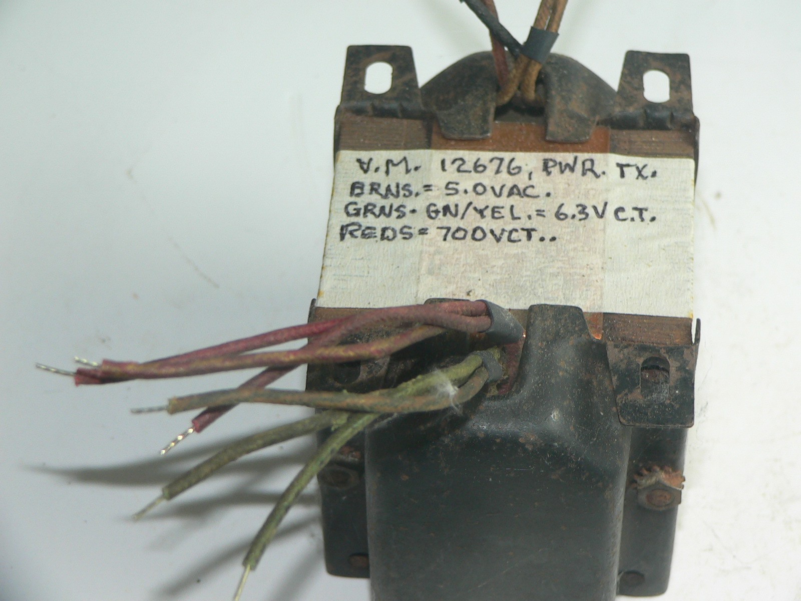 1  VM 12676 Power Transformer--Tests good