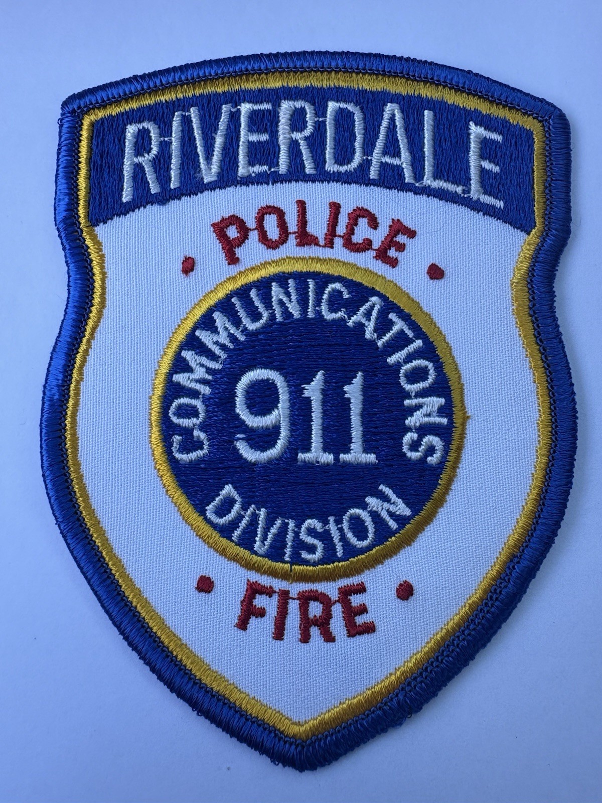 Riverdale Illinois Police - Fire Communications Division Patch ~ RARE