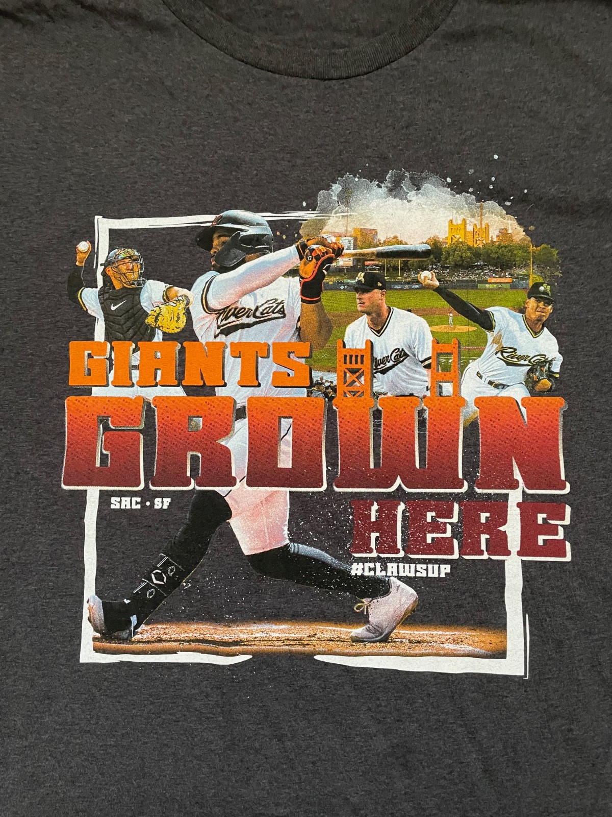 GIANTS GROWN HERE T-Shirt San Francisco Giants River Cats 2XL * NEW SGA 8/22/25