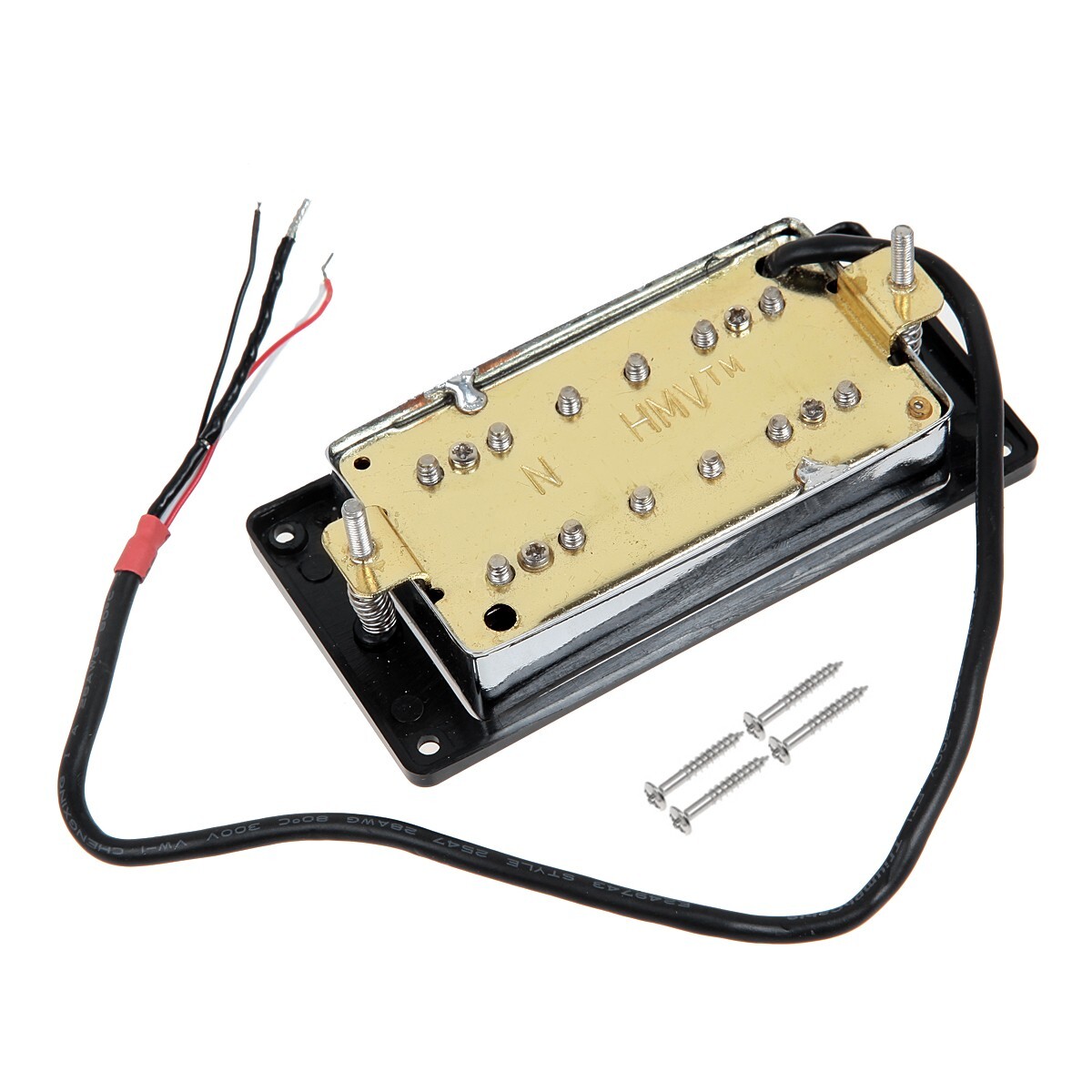 Electric Guitar Sealed Double Coil Humbucker Pickups Black Frame For LP Chrome