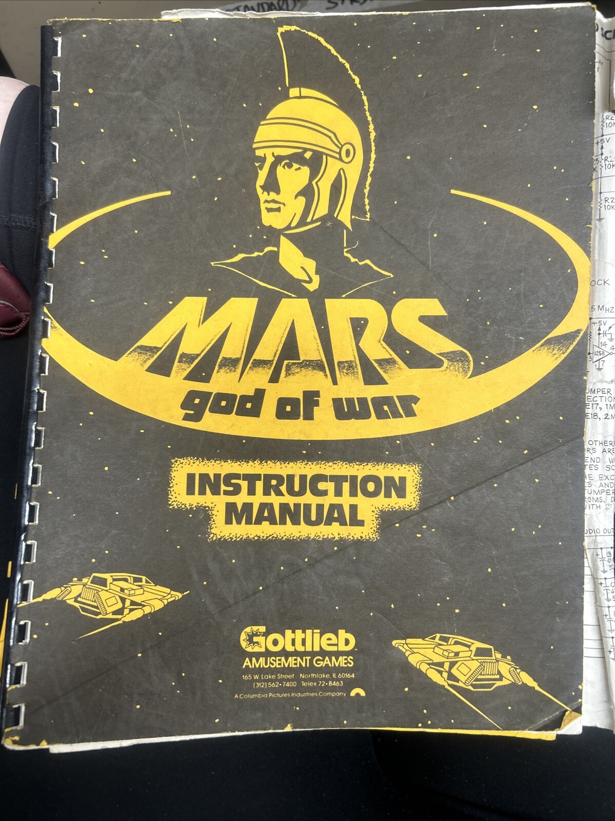 Gottlieb MARS GOD OF WAR Pinball Machine Manual - Original  but missing pages